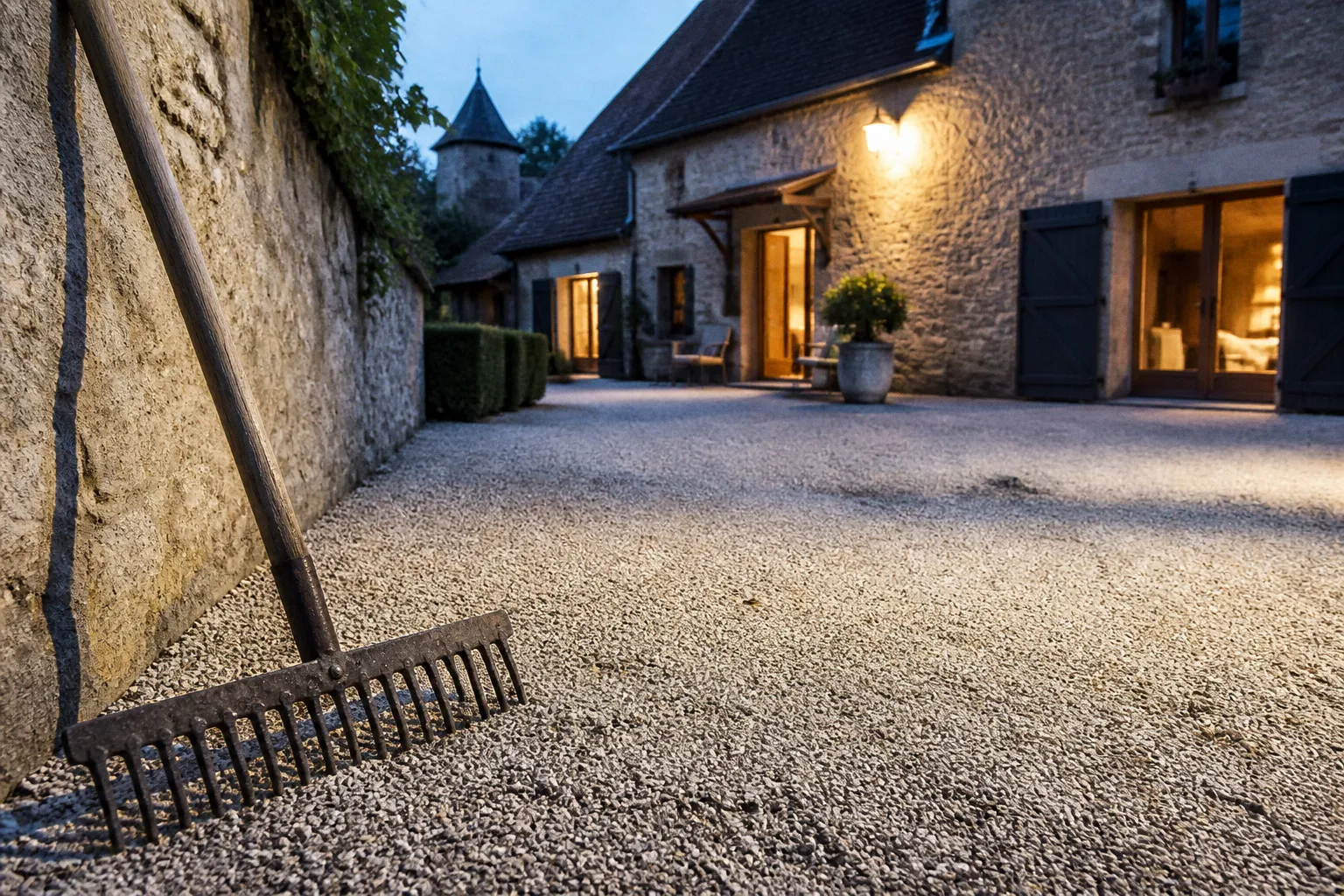 French gravel courtyard: your step-by-step creation route