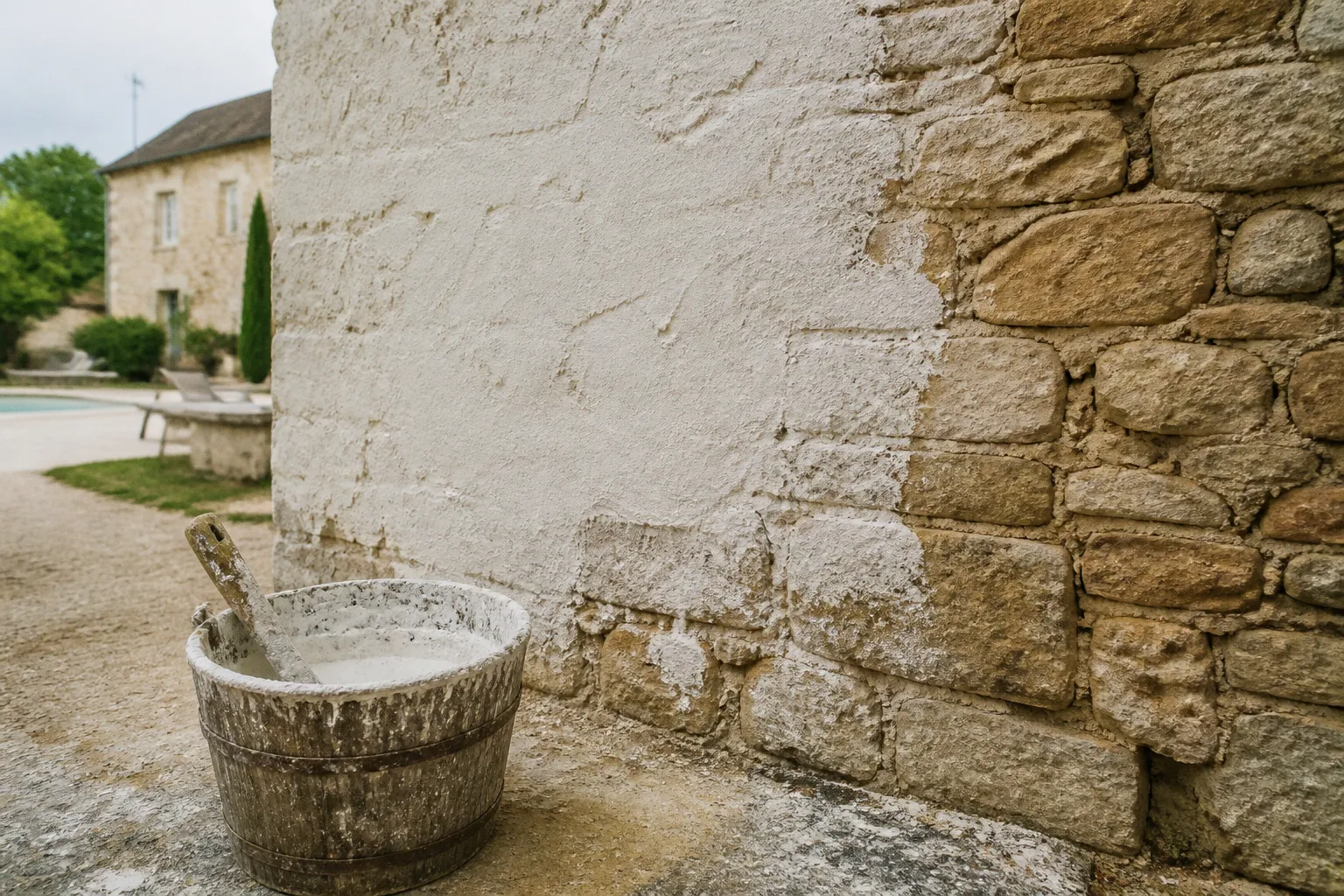 Limewash paint application: a route to rustic walls